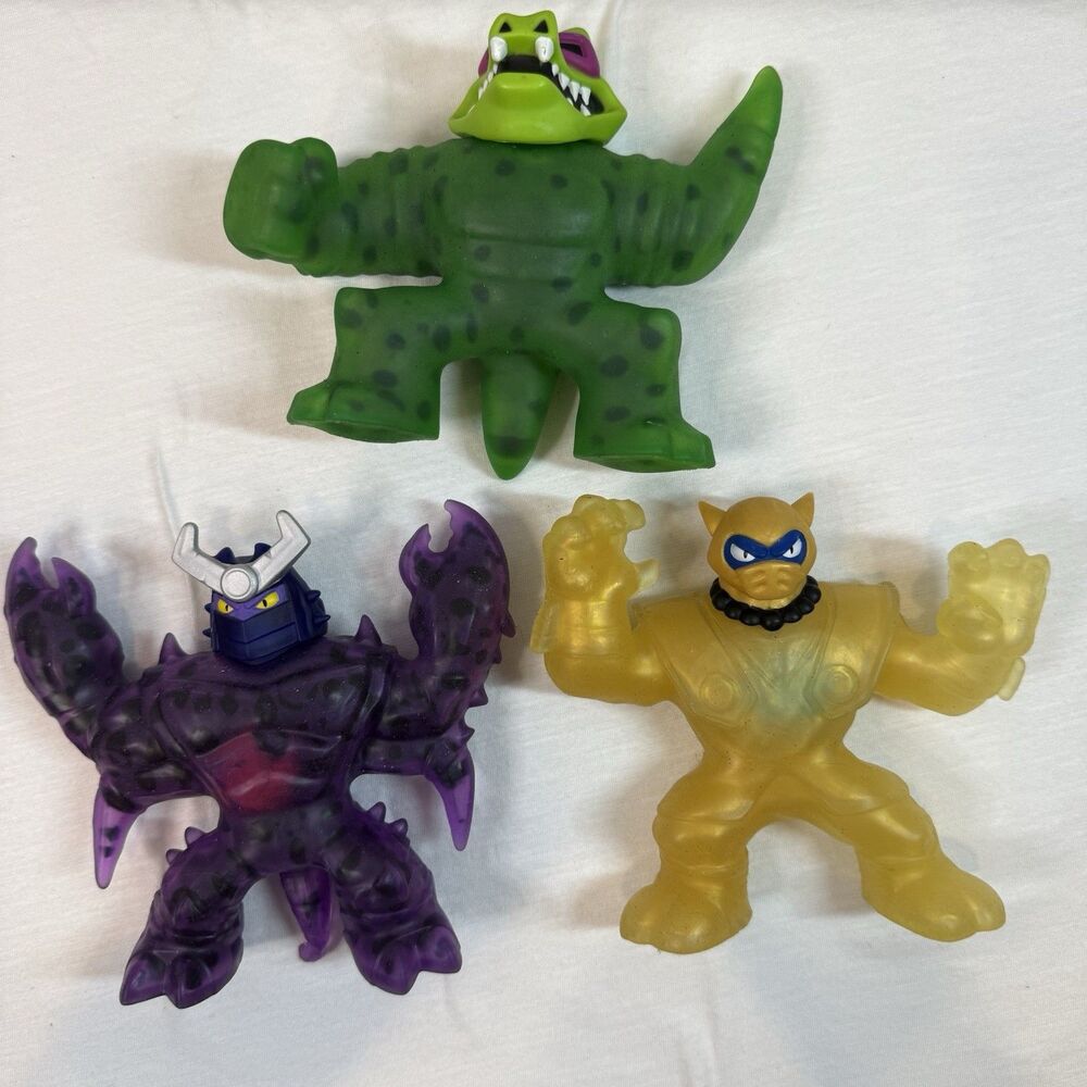 Heroes of Goo Jit Zu-Liquid Gold Pantero-Shifters Scorpius- Rock Jaw Squish Toy
